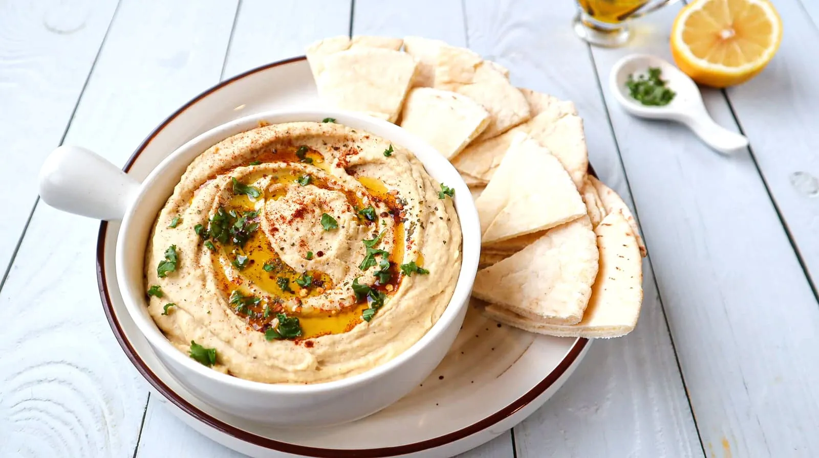 Hummus, from the Middle East, is a world-famous classic dish