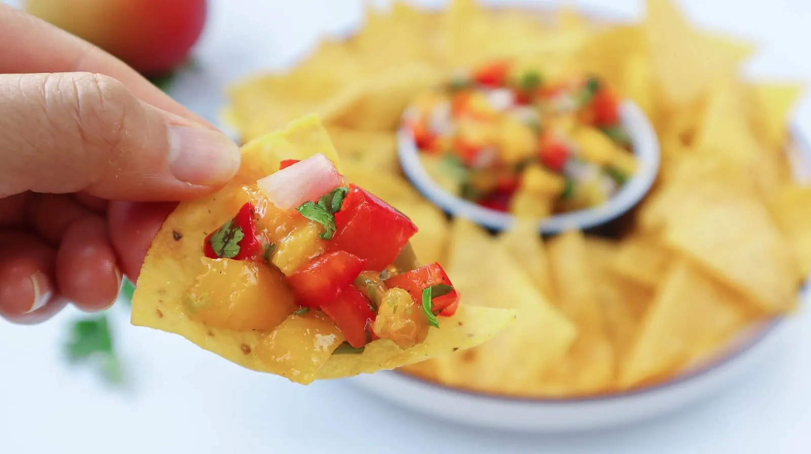 The traditional way to eat salsa is with tortilla chips