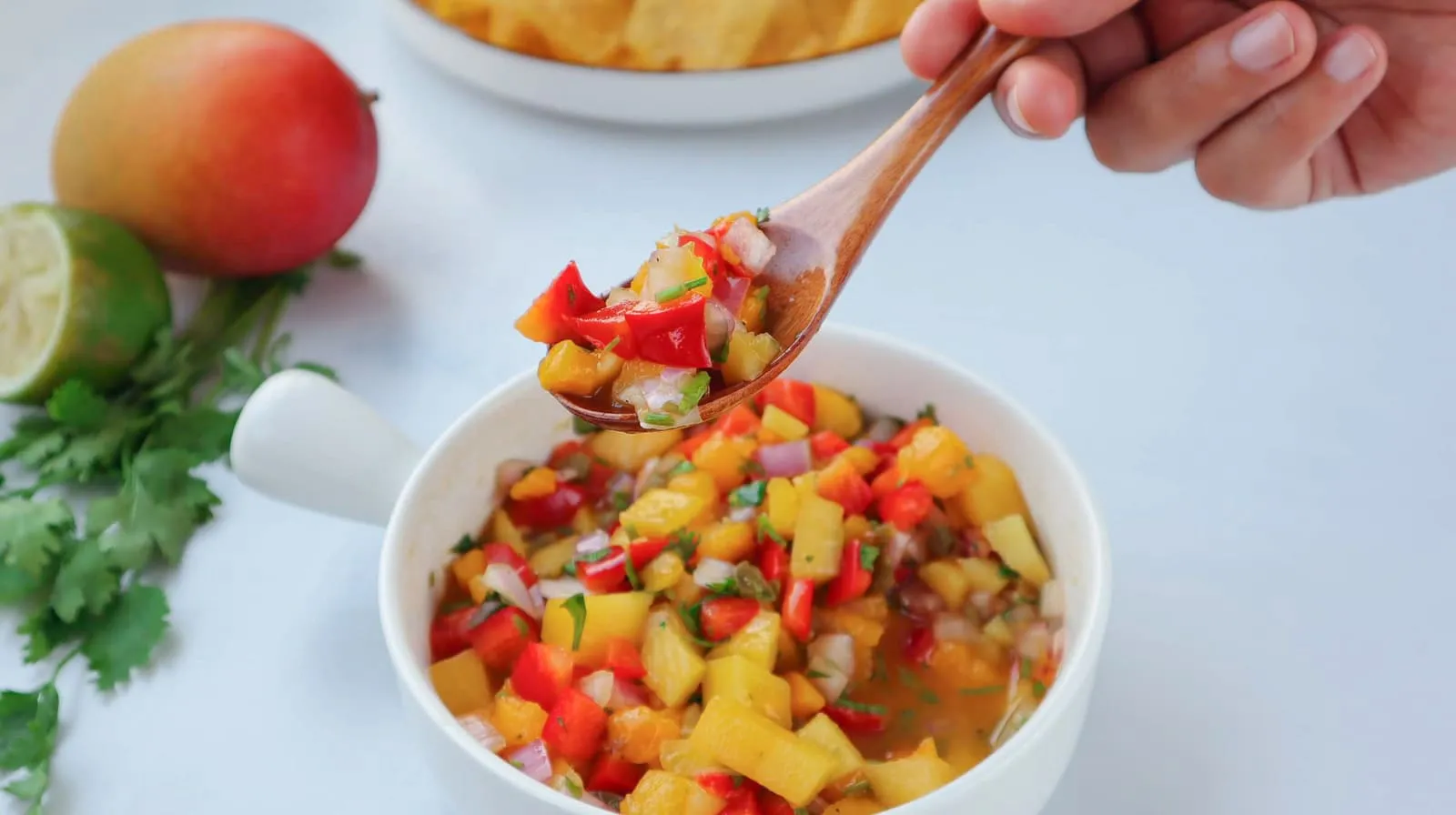 Mango salsa: made with just six fresh ingredients