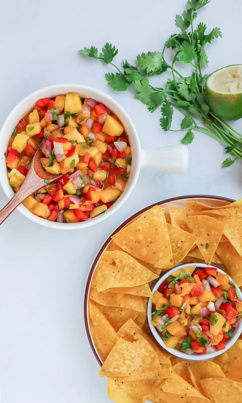 Mango salsa: extra mango fragrance and sweetness, plus bright colors that make it appetizing and delicious